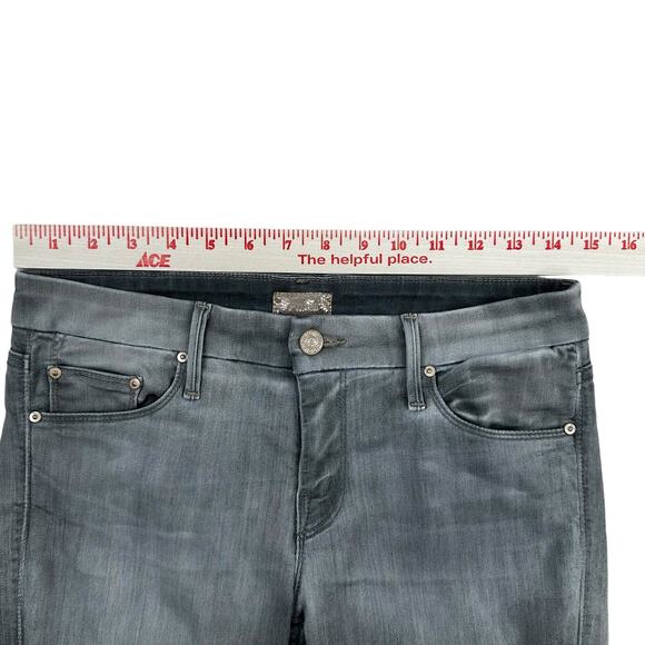 MOTHERl The Looker jeans Size 28  Dark Moon Magic Grey Light Wash Skinny - Picture 14 of 16